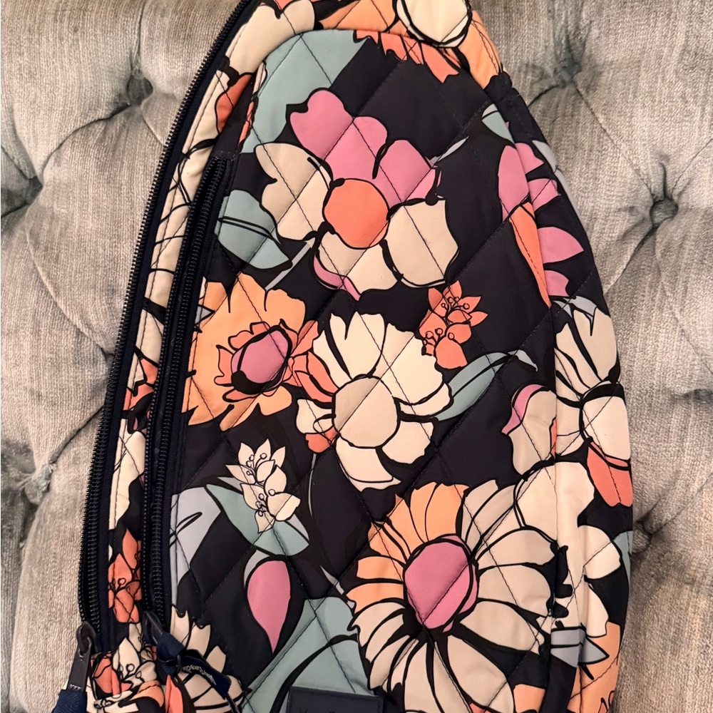 Vera Bradley Floral Quilted Sling Backpack